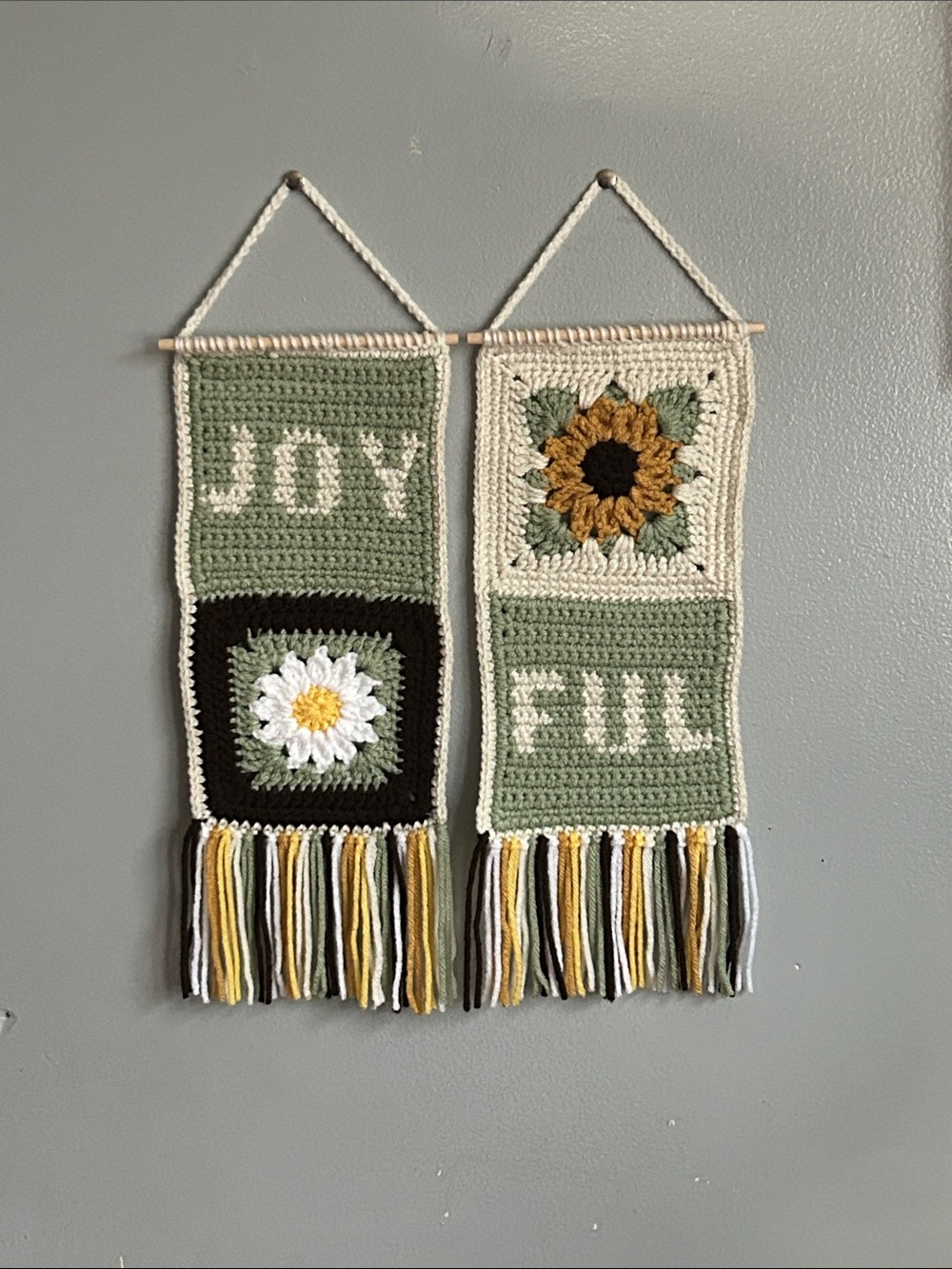 Joyful Wall Tapestry Art- Handcrafted CreativelyM Original